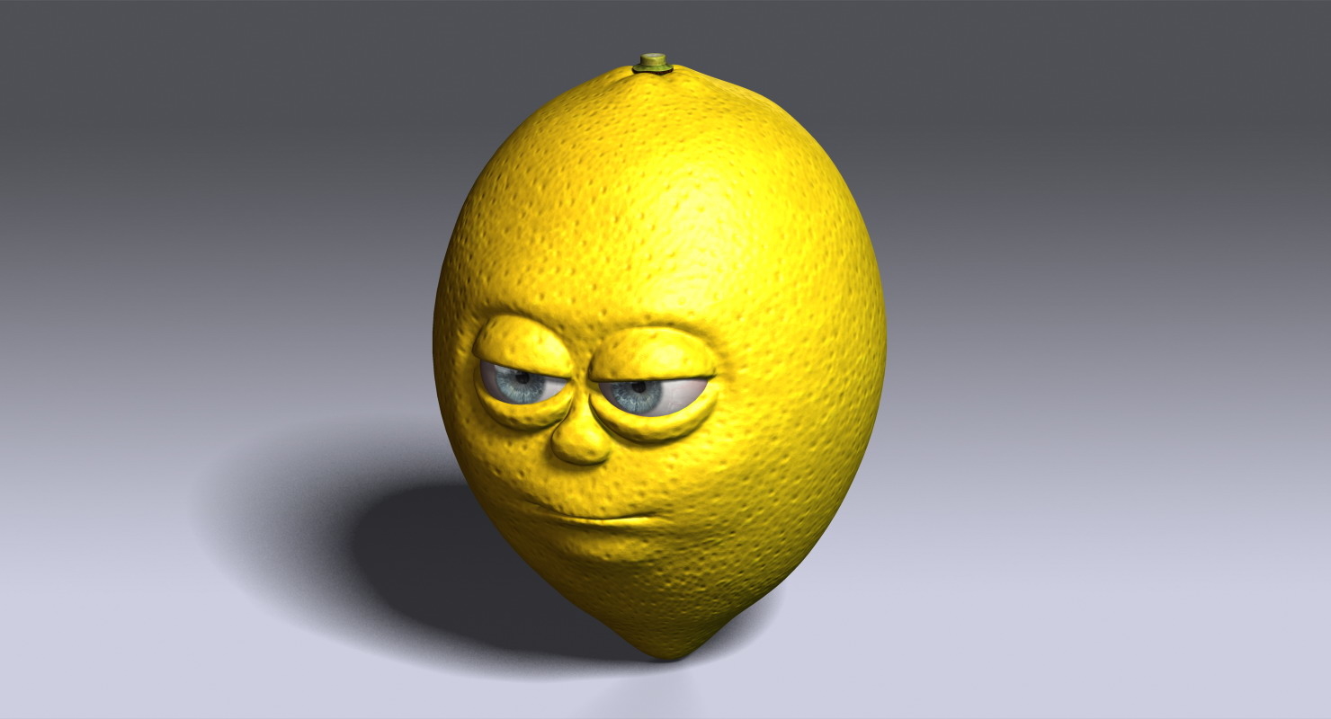 3d lemon cartoon model https
