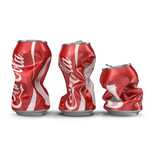 3d 3ds crushed soda cans set