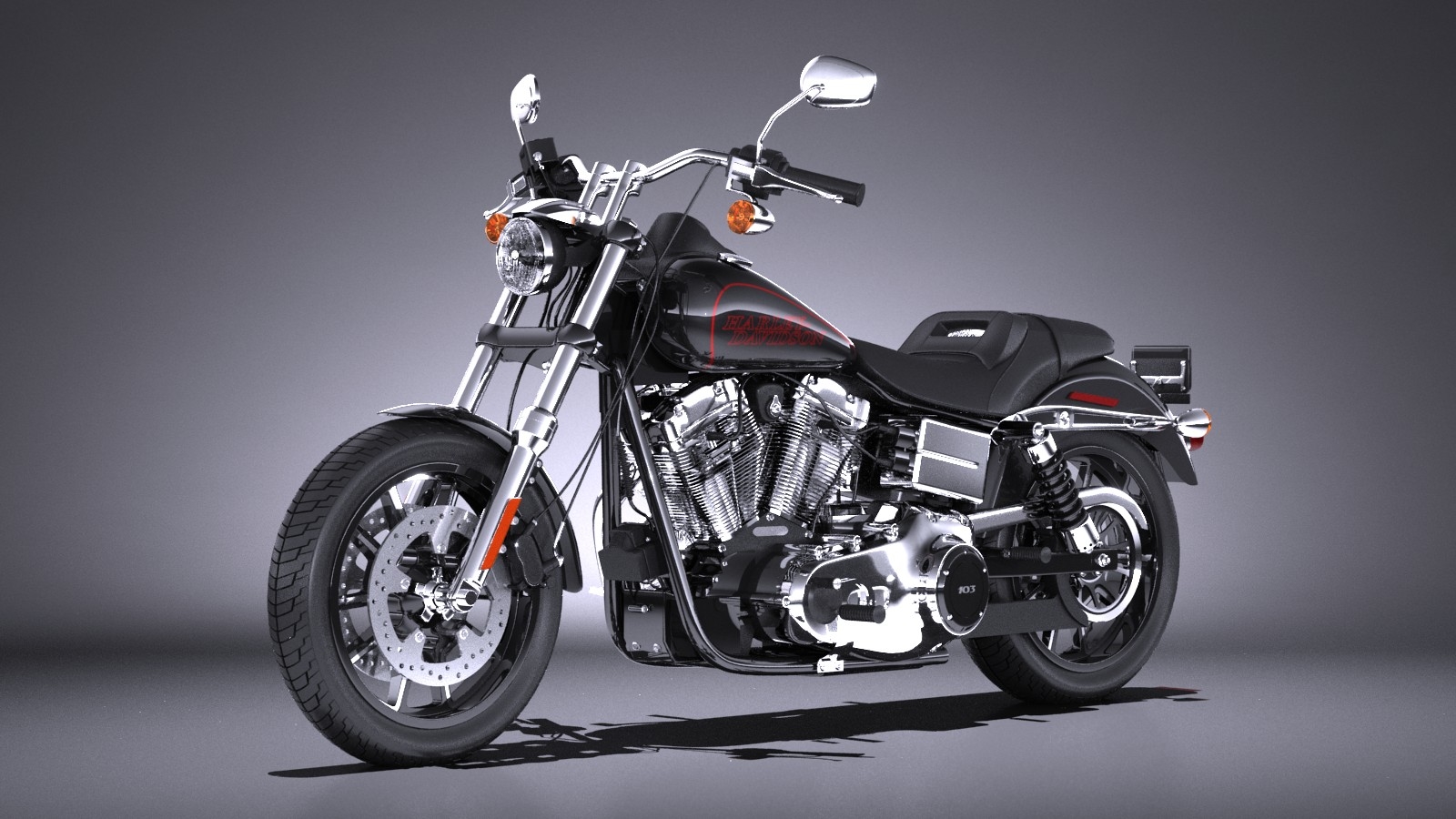 harley-davidson dyna lowrider 20163d模型