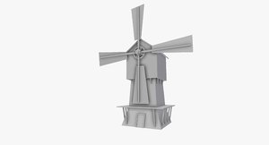 free windmill simple 3d model