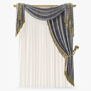 curtain modeled fabric 3d max