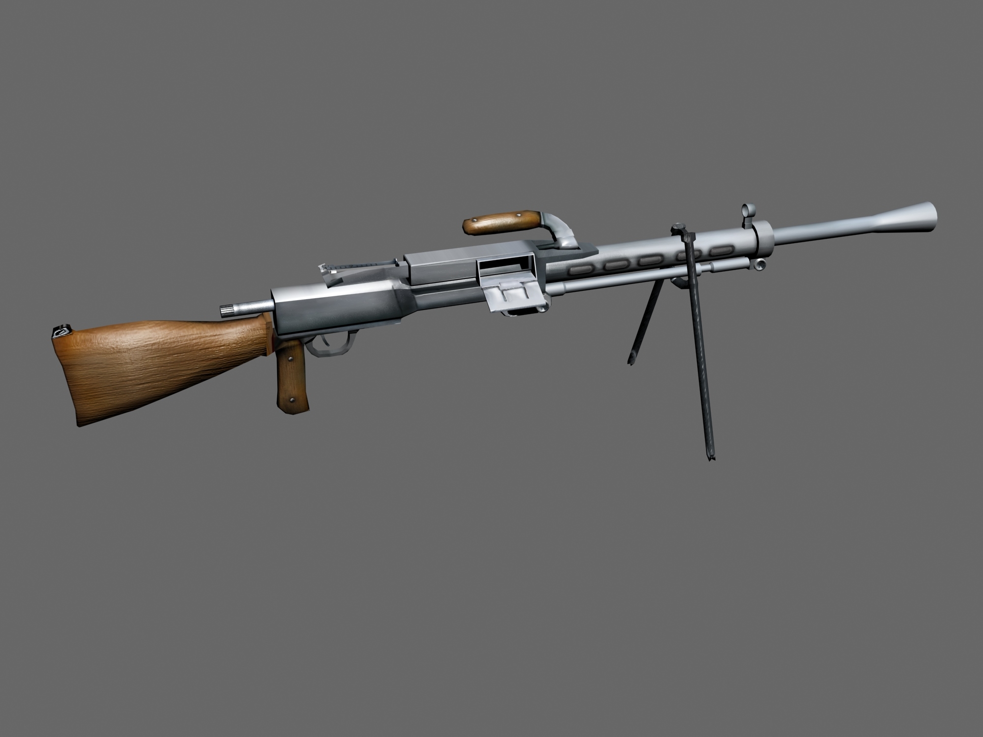 degtyaryov machine gun rp-46 3d model