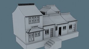 3d china house02 model