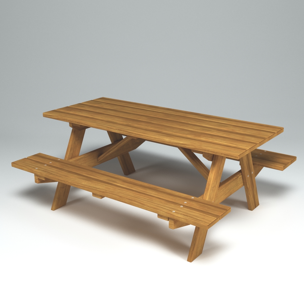 Outdoor Wooden Bench Table 3d Max