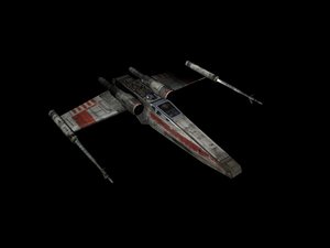 version 2-winged x-wing 3d model