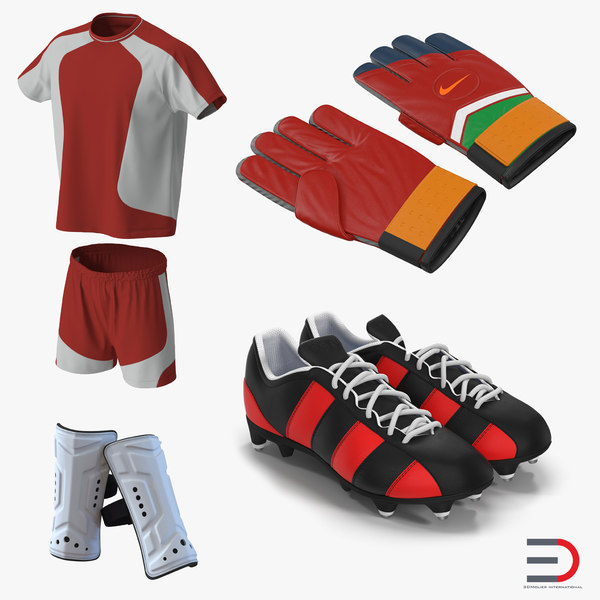 3d model soccer gear 2 football