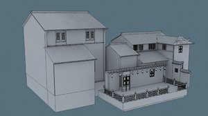 3d china house06 model