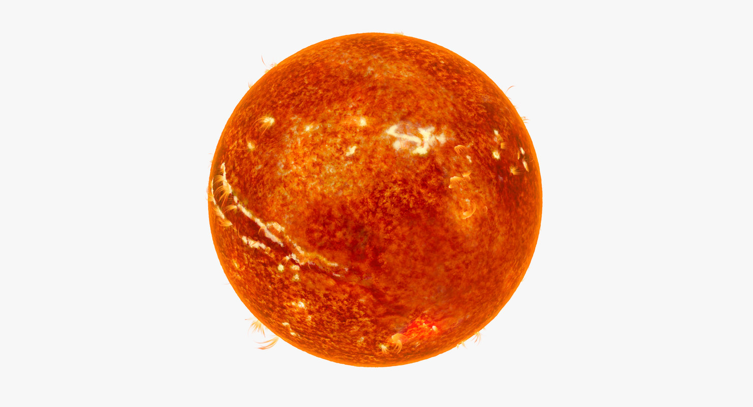 3d model sun photorealistic