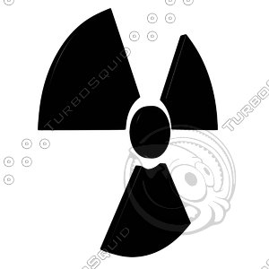 3d radioactive symbol model