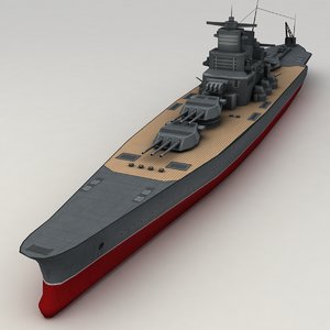 battleship yamato 3d model