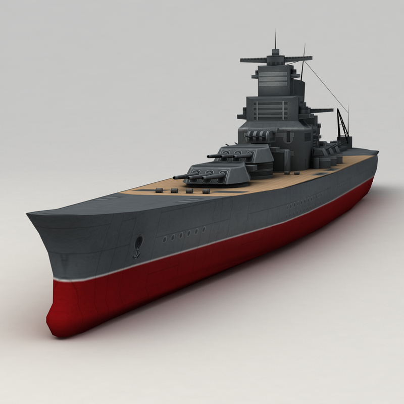 battleship yamato 3d model