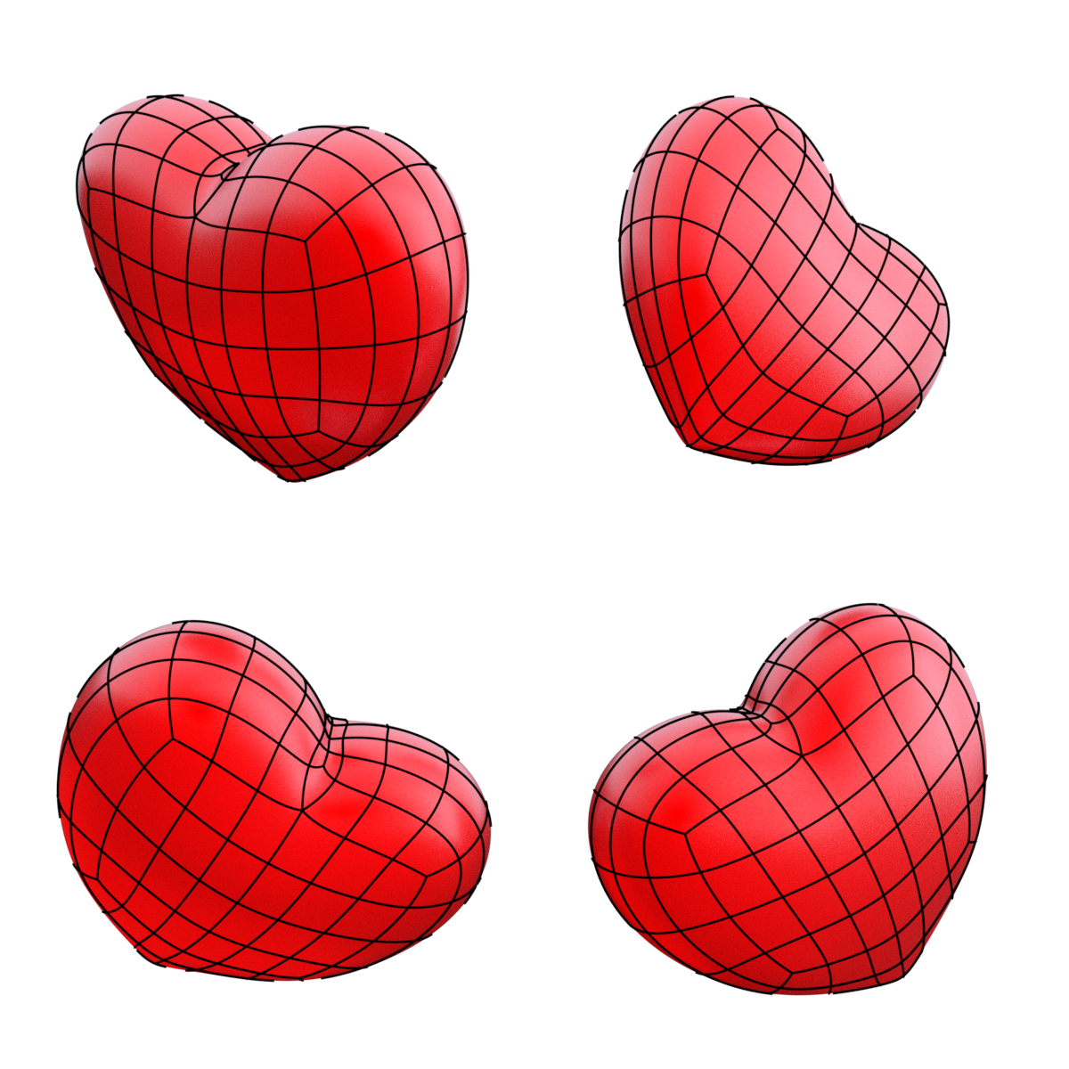 heart shape obj zbrush