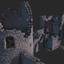 medieval castle ruins 3d model