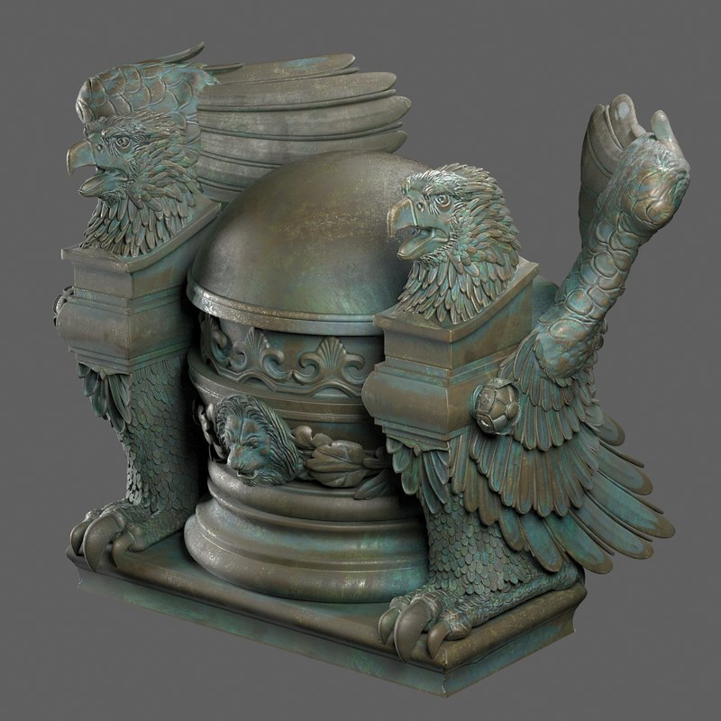3d model statue base