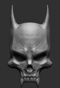 3d bat skull model