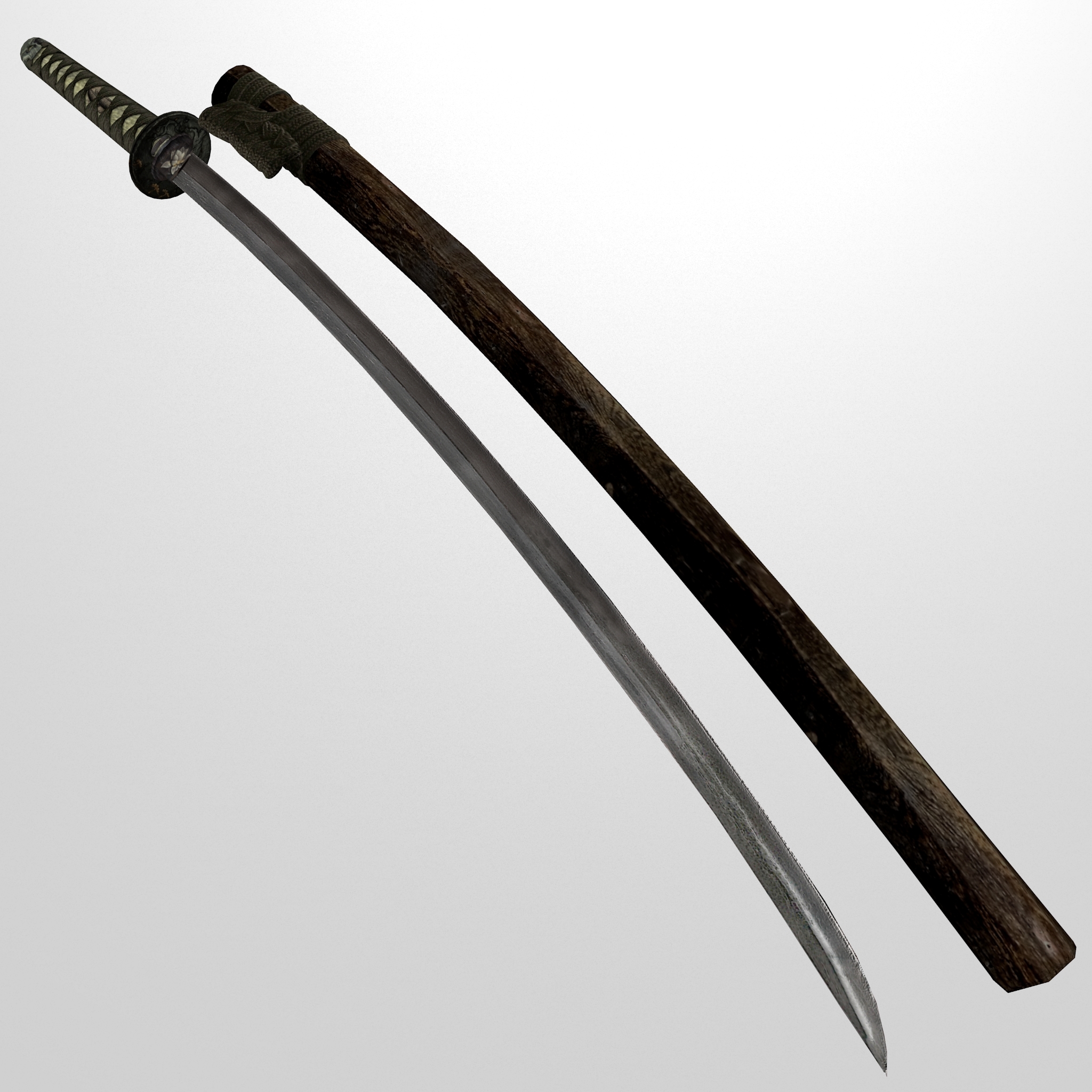 3d model historical katana