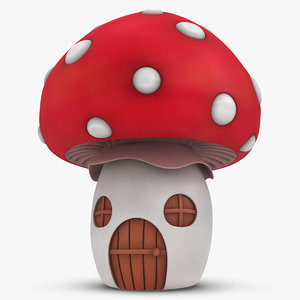 3d mushroom house