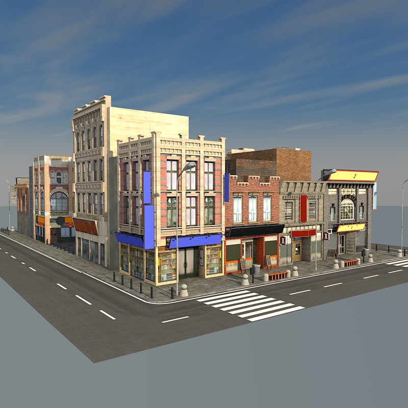 街道第4部分3d模型