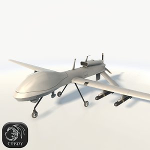3d predator fighter drone uav model
