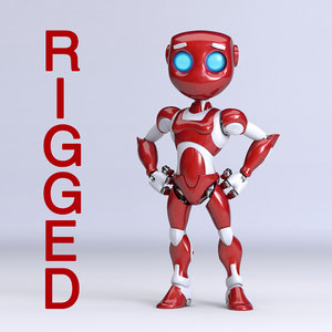 3d robot rigged