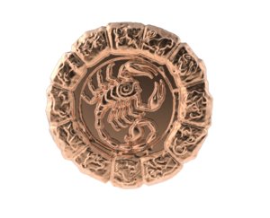 3d medal astro scorpio model