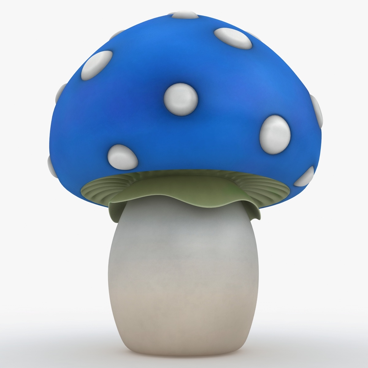 卡通蘑菇(蓝色)3d模型