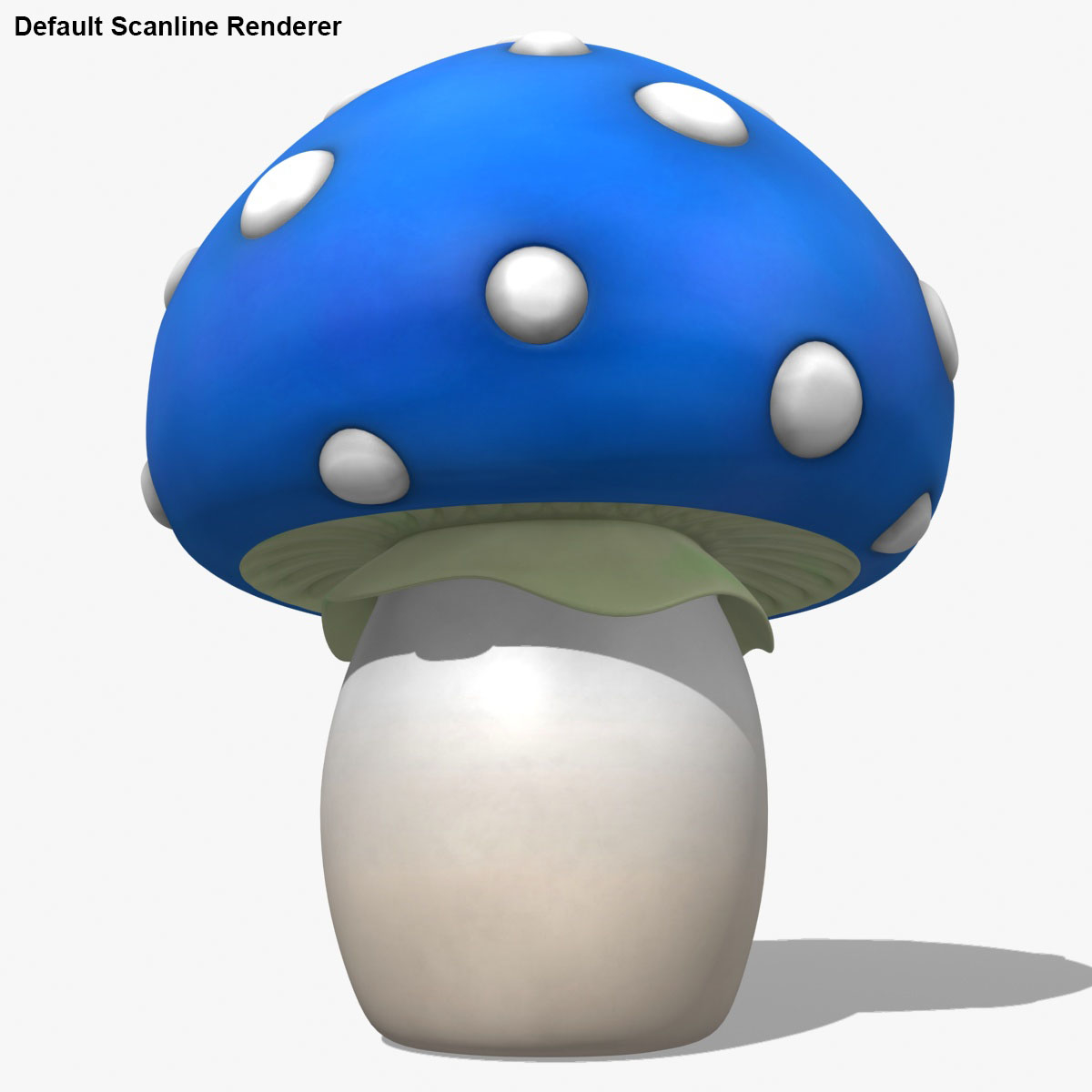 卡通蘑菇(蓝色)3d模型