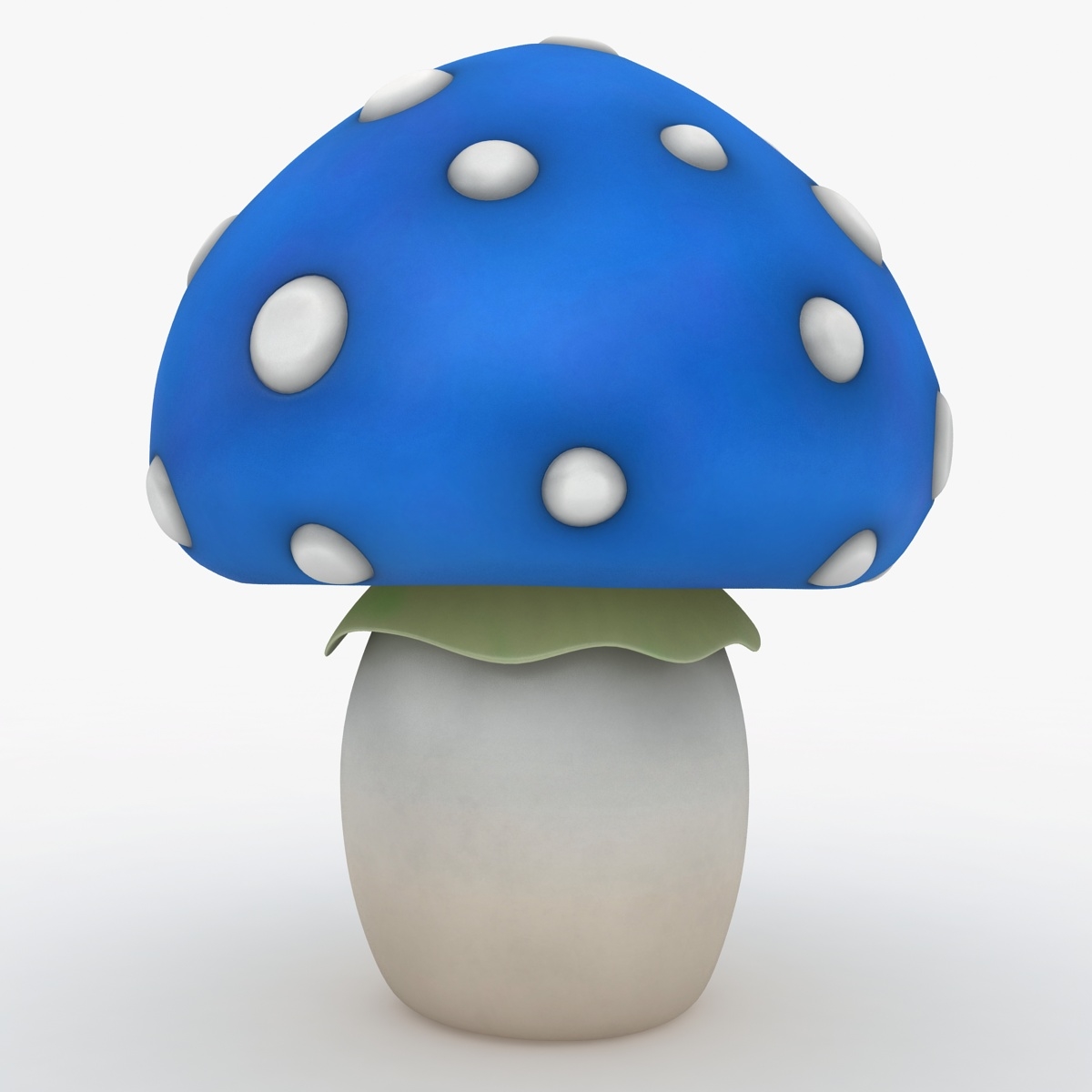 卡通蘑菇(蓝色)3d模型