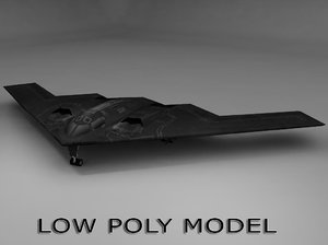 3d model low-poly b2 stealth bomber