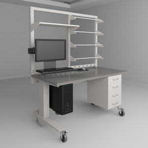 height adjustable workbench 3d max