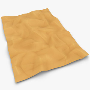 crumpled paper brown beige 3d max