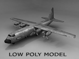 3d c-130 gunship model