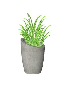 Slanted Concrete Planter