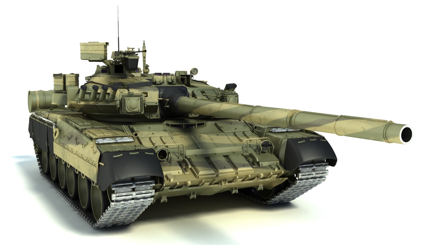 3d Model Of T-80ud Main Battle Tank