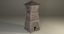 3d wooden guard tower medieval model