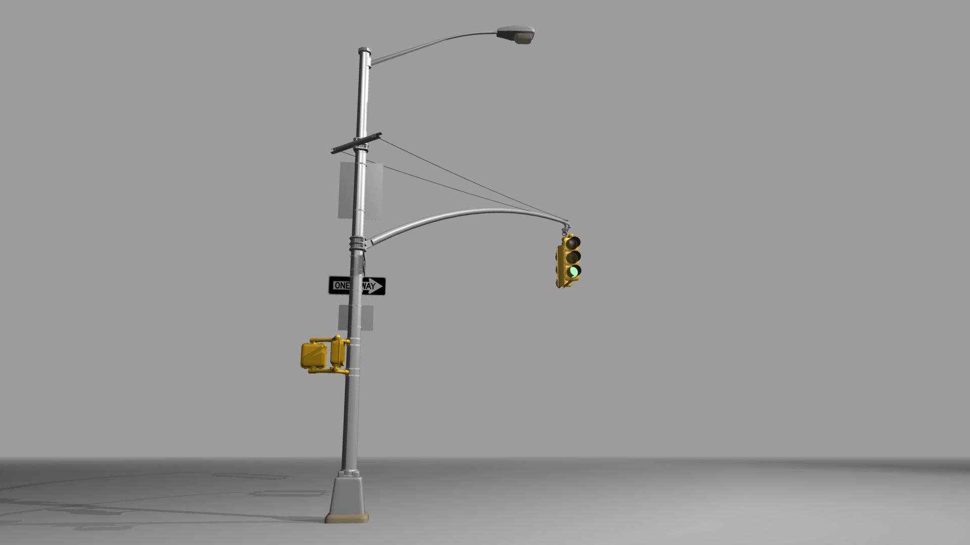 new york style traffic light obj