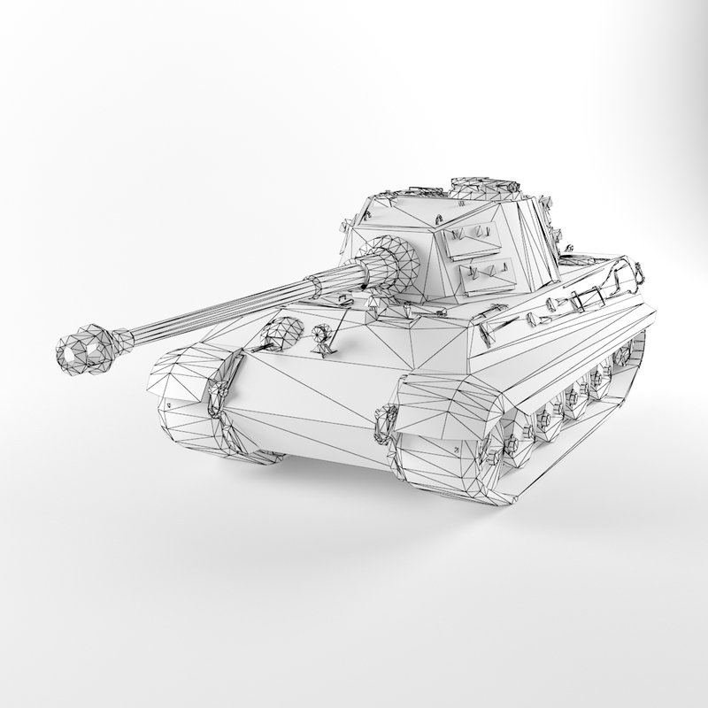 sd tiger ii jagdtiger 3d model