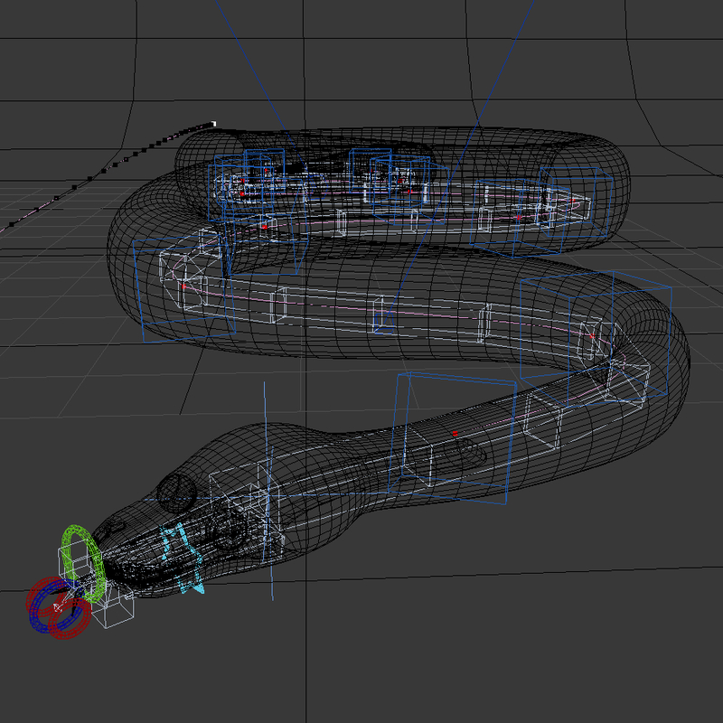 pied ball python 3d model