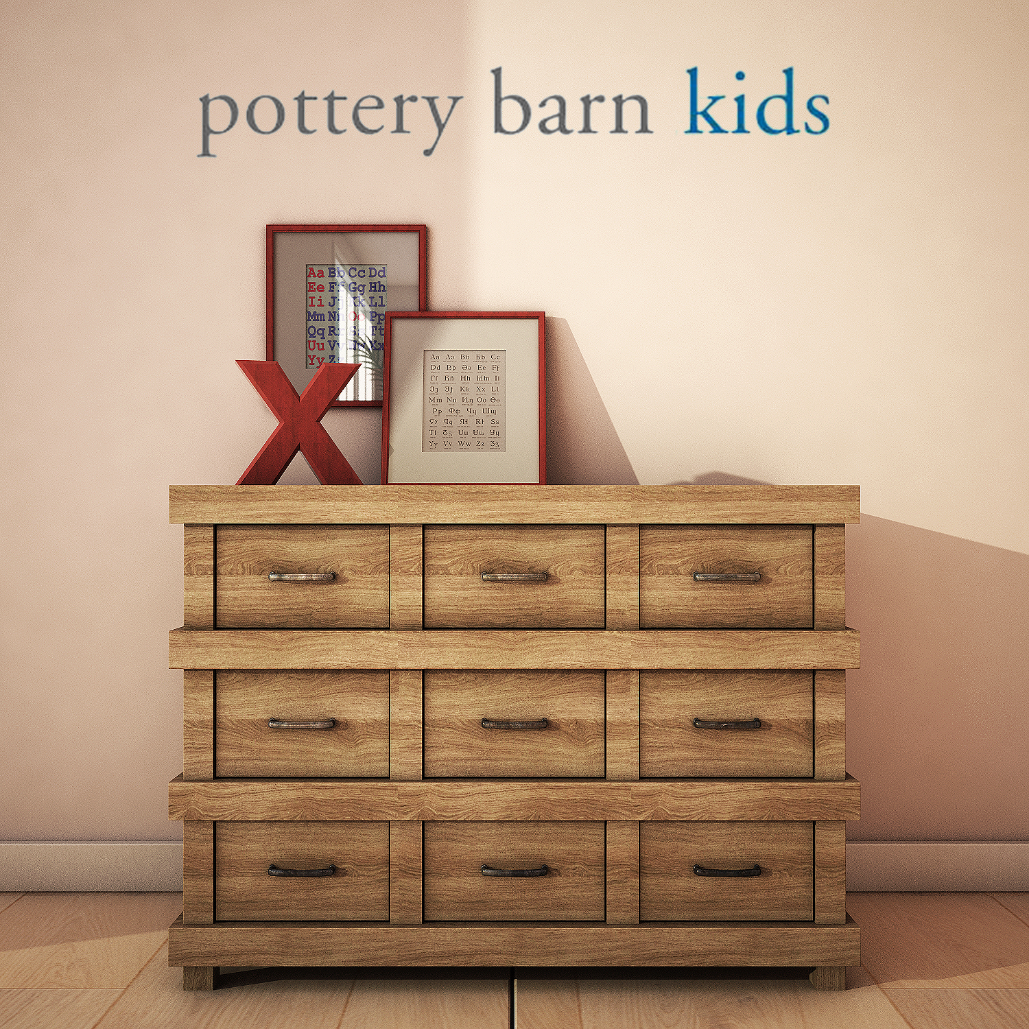 3d Potterybarn Owen Dresser Model