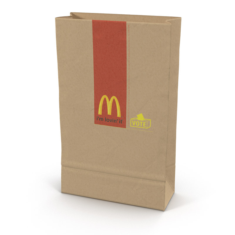fast food paper bag c4d