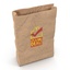 crumpled fast food paper bag 3d max