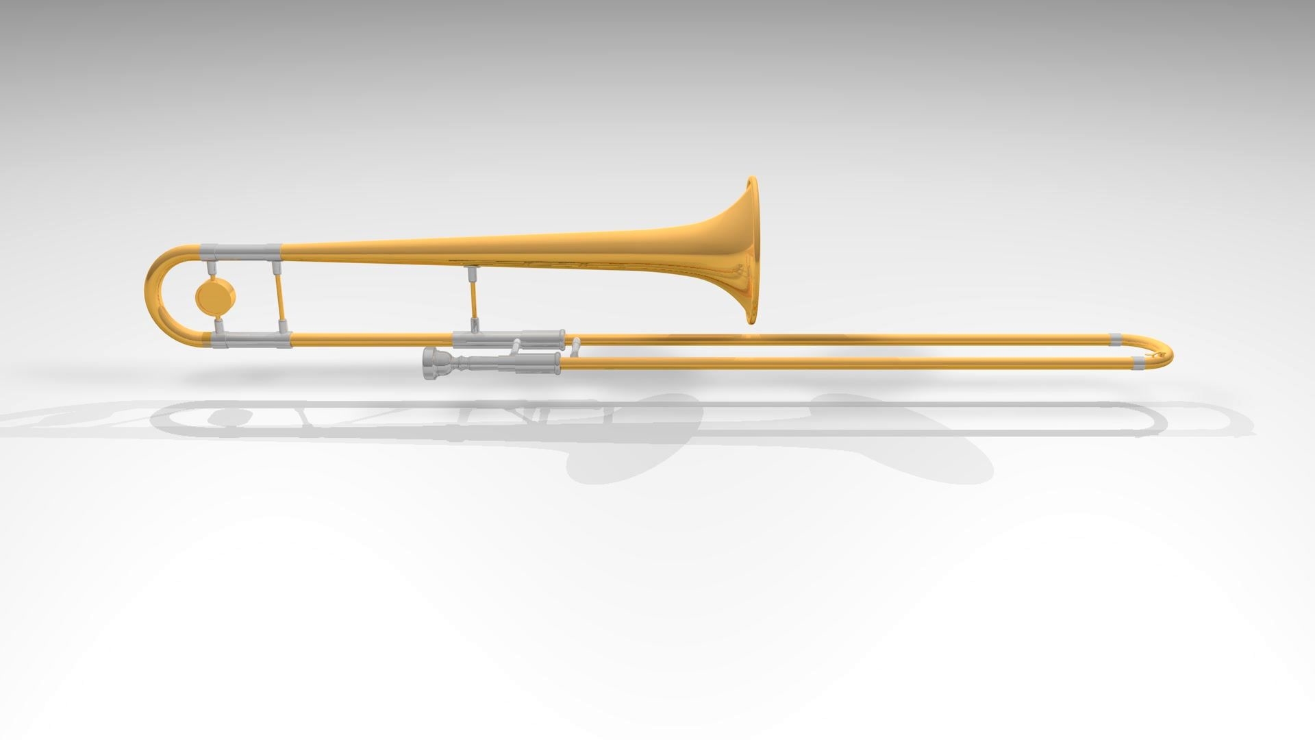trombone working 3d model