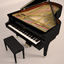 piano steinway 3d max