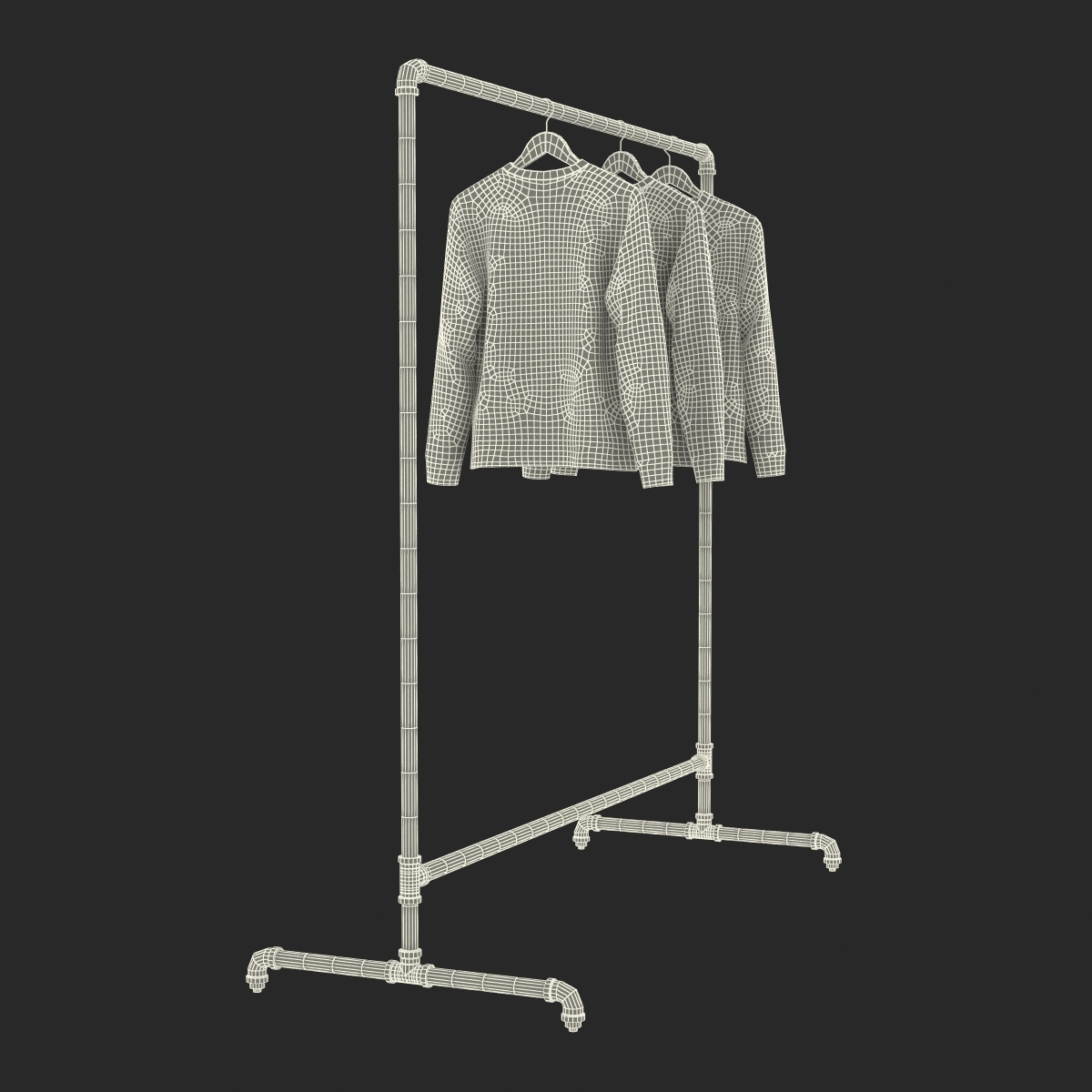 iron clothing display rack 3