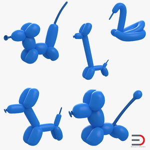 balloon animals 3d model