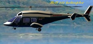 bell 222 helicopter 3d model