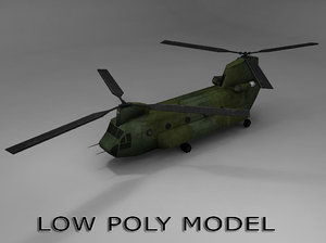 3d ch-47 chinook helicopter model