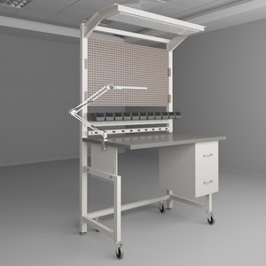 3d max height adjustable workbench