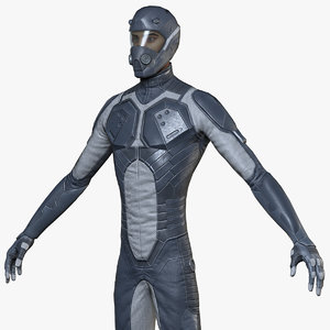 stylised sci-fi soldier male character 3d model