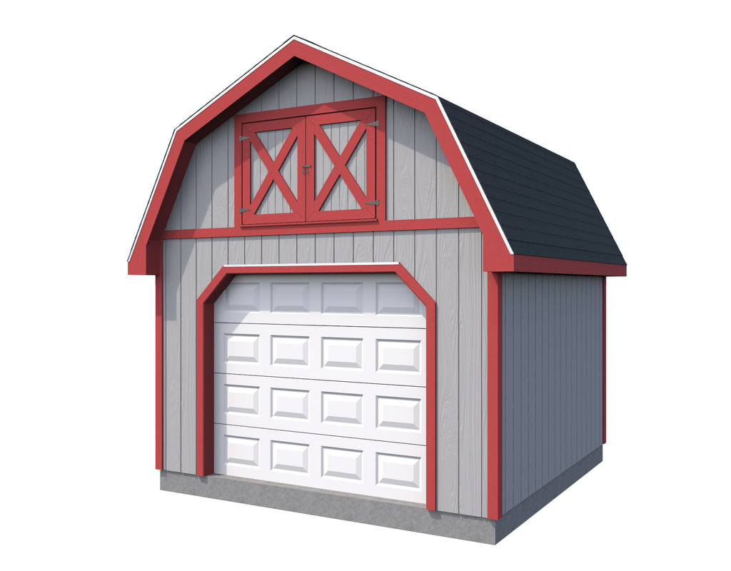 3d garage cars storage model